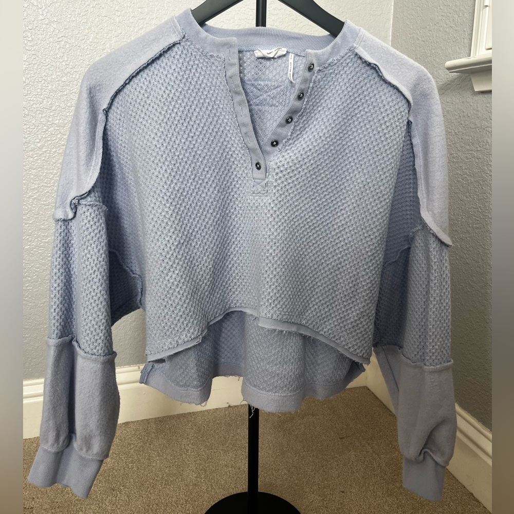 Urban Outfitters Blue Oversized Lounge Long Sleeve Top/Sweater